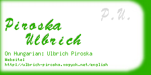 piroska ulbrich business card